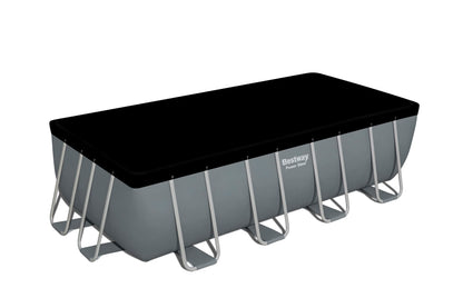 Bestway Power Steel™ Aufstellpool rechteckig 488 x 244 x 122 cm mit Sandfilter, Plane, Leiter