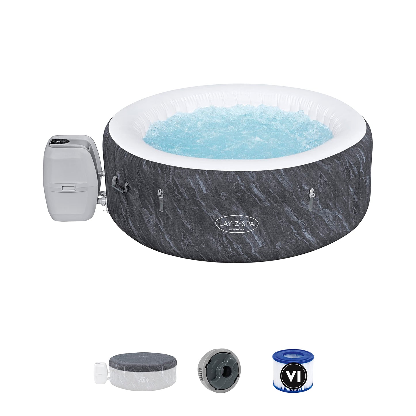 Bestway LAY-Z-SPA WLAN-Whirlpool Boracay AirJet Ø 180 x 66 cm, rund
