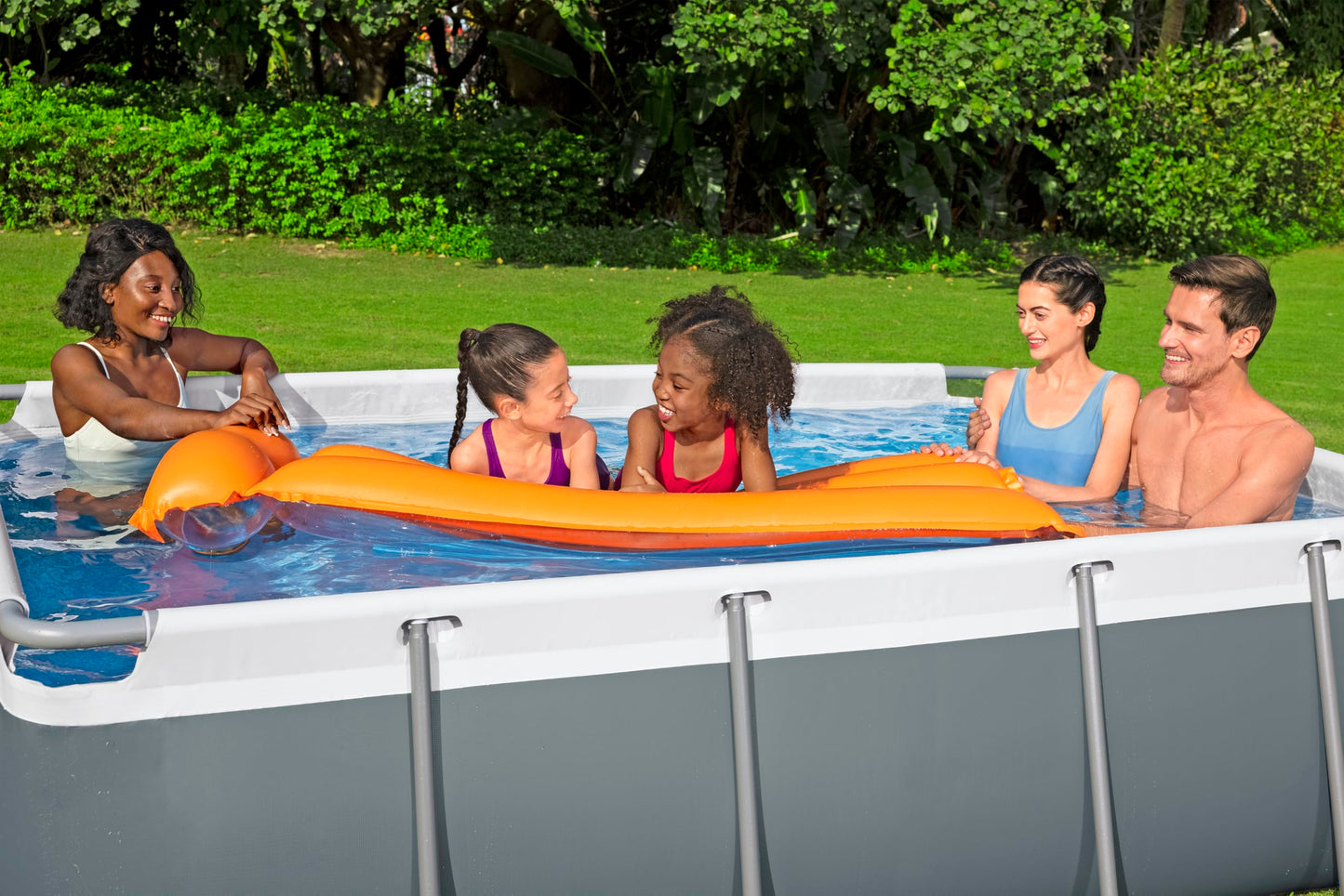 Bestway Pool-Set, rechteckig, 9 ft 3 Zoll x 6 ft 5 Zoll x 33 Zoll oder 2,82 m x 1,96 m x 84 cm