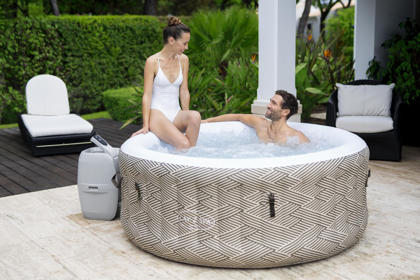 Bestway Lay-Z-SPA WLAN-Whirlpool Madrid AirJet Ø 180 x 66 cm, rund