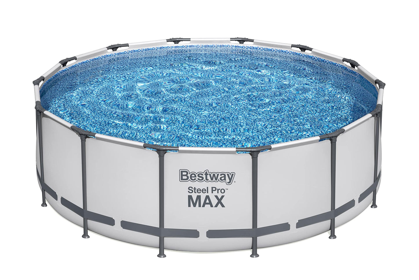 BESTWAY 5612X Abnehmbarer Pool Steel Pro Max 427 x 122 cm, mit Kartusche 3.028 L/H Abdeckung und Leiter, 56088, Blau