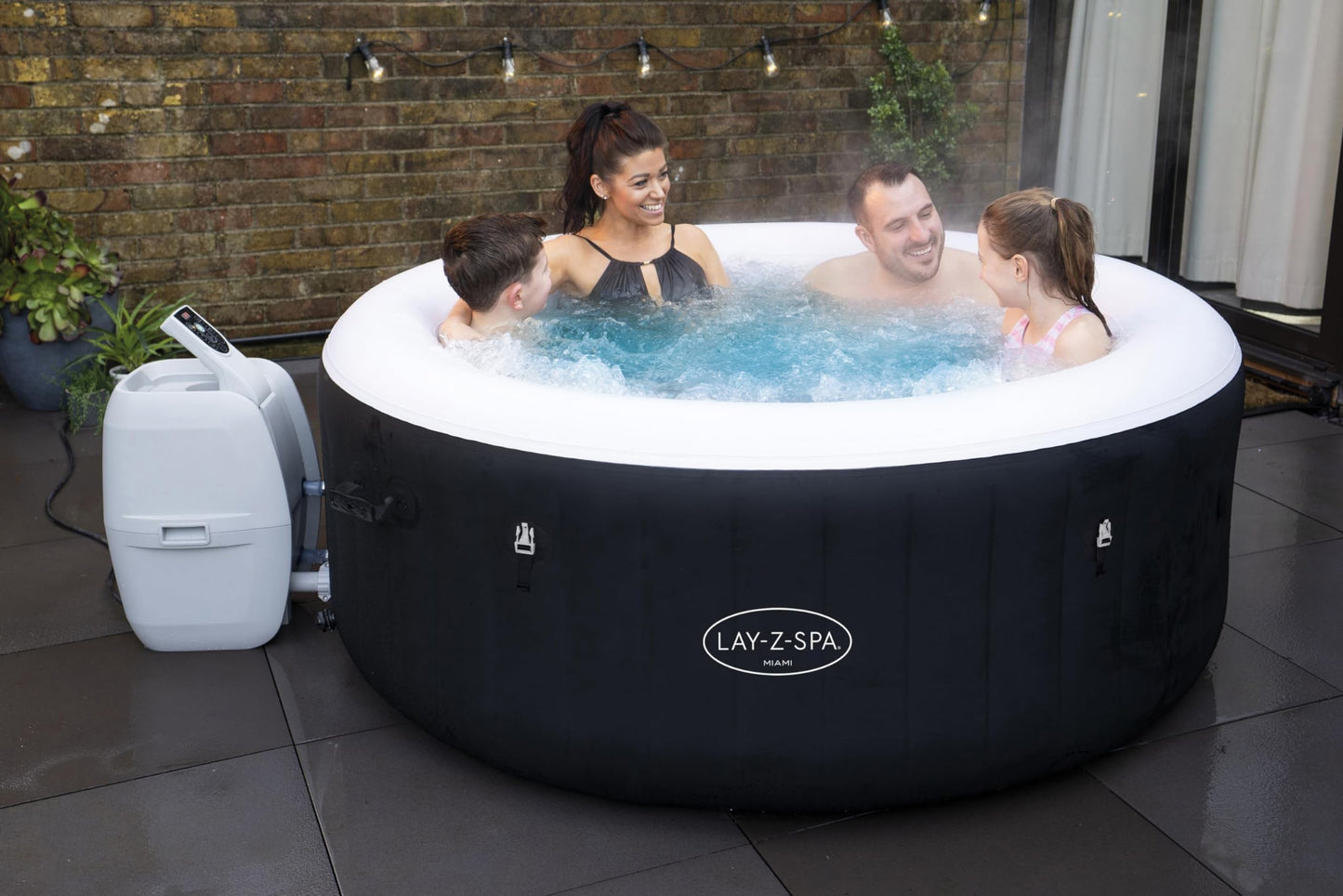 Bestway Lay-Z-SPA Miami AirJet Whirlpool, 2-4 Personen, Miami AirJet, 180 x 66 cm