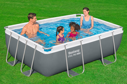 Bestway Pool-Set, rechteckig, 9 ft 3 Zoll x 6 ft 5 Zoll x 33 Zoll oder 2,82 m x 1,96 m x 84 cm