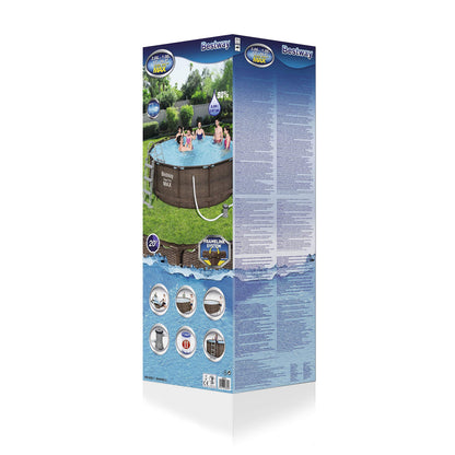 Bestway Steel Pro Max Framepool-Set, rund, mit Filterpumpe & Sicherheitsleiter 366 x 100 cm